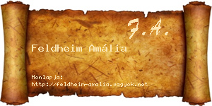 Feldheim Amália névjegykártya